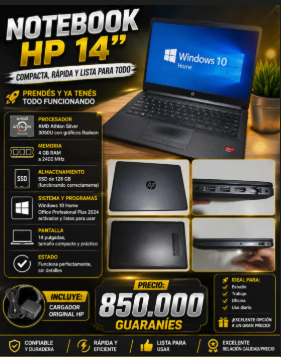 Notebook HP 14 pulgadas