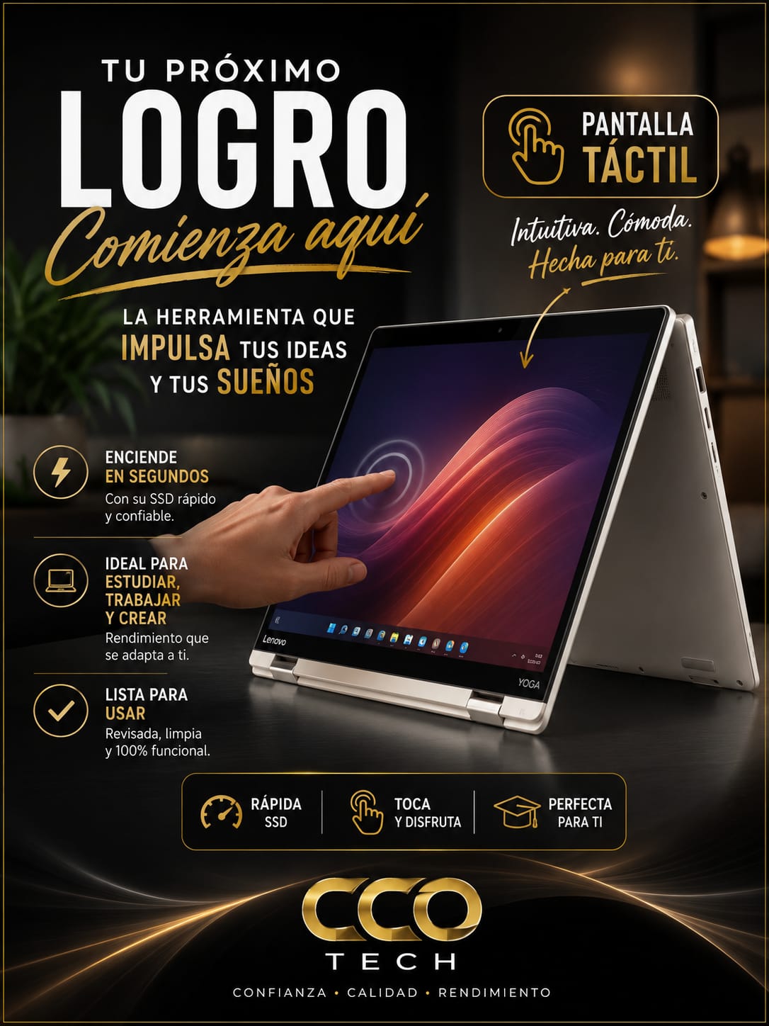 Notebook Lenovo Yoga i5 7ma generación pantalla táctil