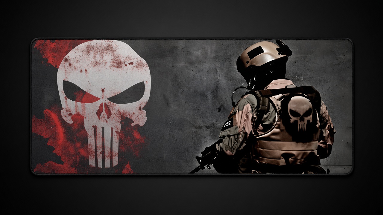 Mousepad Gamer Punisher Skull