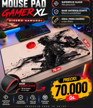 Mousepad Gamer XL Samurai